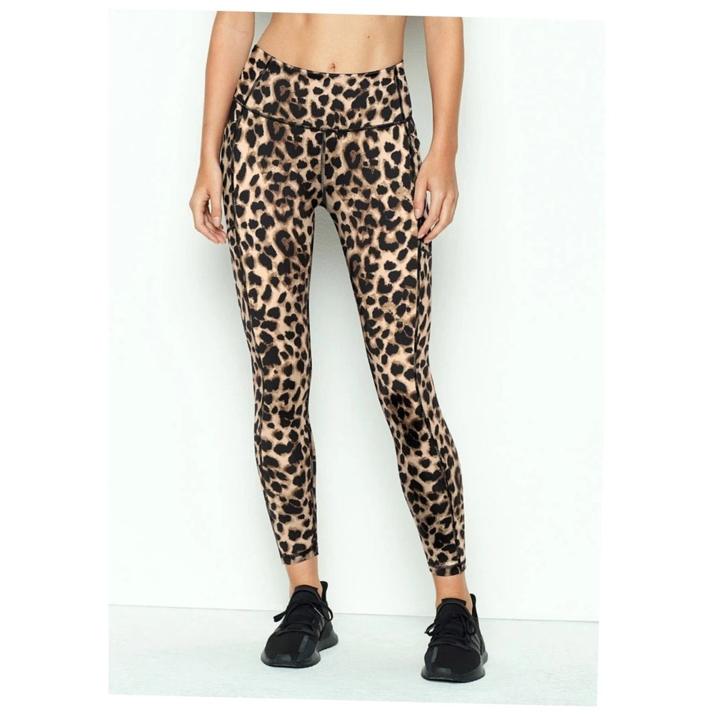 Victoria's‎ Secret Leopard Print High Waist Pocket Leggings Women's Size Small